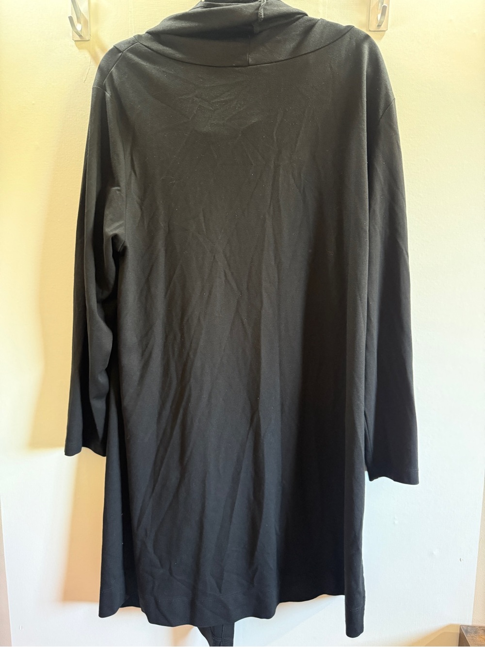 Bryn Walker Black Wool Blend Cowl Neck Layered Tunic Dress Size M USA - Picture 2 of 7